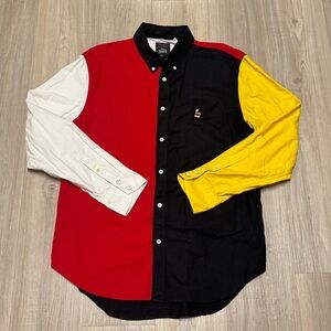 Rag & Bone x Disney Mickey Mouse Colorblock Button Up Shirt XL 90th Anniversary